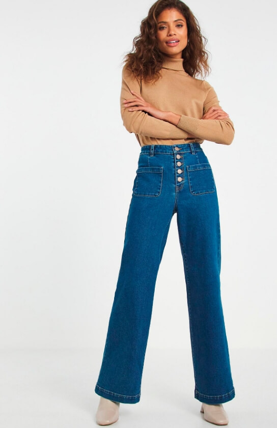 High waisted jeans
